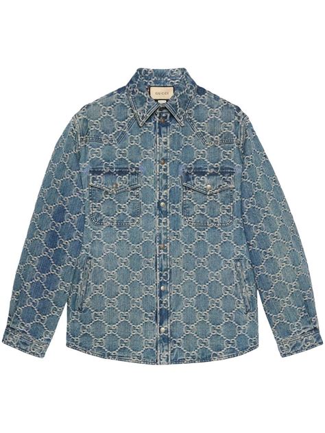 gucci logo denim jacket|genuine Gucci denim jacket.